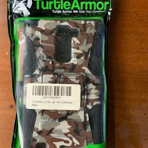 TurtleArmor‎ LG Stylo Camo Case Shockproof Kickstand Hard Shell Cover - Picture 2 of 3